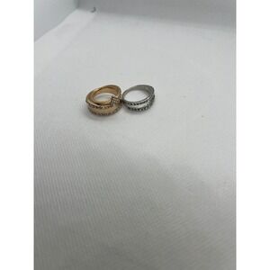 Rhinestone Rings Gold Silver Stackable Band Ring Set Statement Jewelry‎